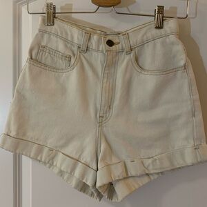 Vintage American Apparel 100% Cotton High Waisted Denim Shorts. Made in USA.